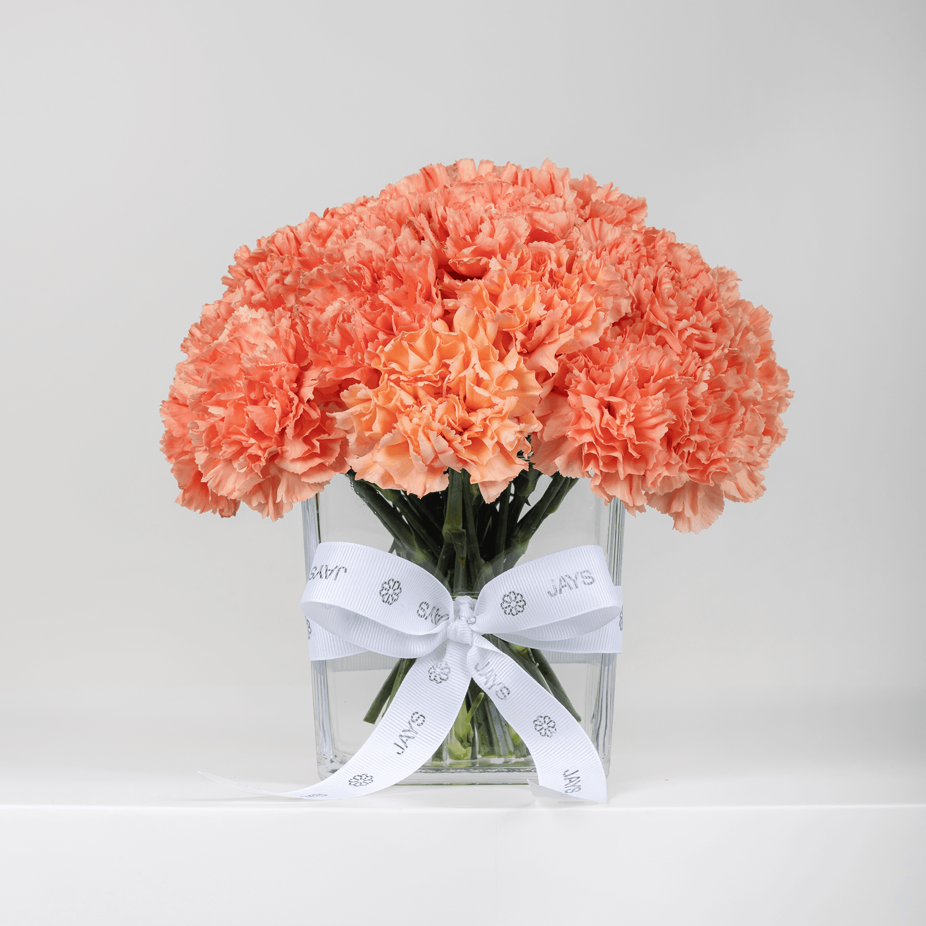 Vibrant Orange Carnation Vase