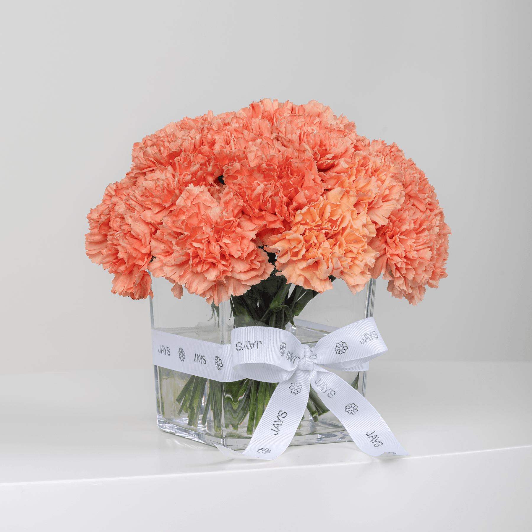 Vibrant Orange Carnation Vase