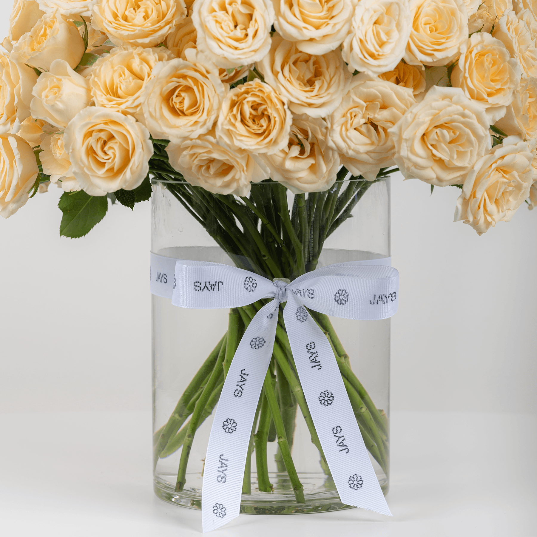 Beige Baby Roses Vase